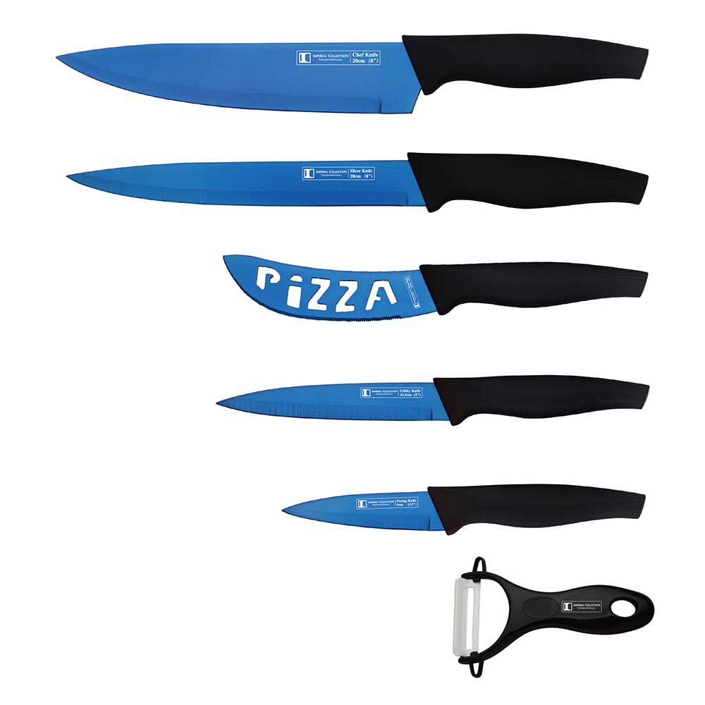 Imperial Collection Σετ Μαχαίρια από Ανοξείδωτο Ατσάλι 5 τμχ με Αποφλοιωτή IM-TT5B
