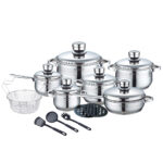 Royalty Line Σετ Μαγειρικά Σκεύη 18τμχ Inox RL-1802
