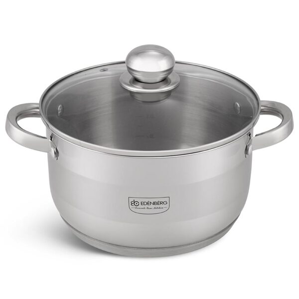 Edenberg Κατσαρόλα 22cm με γυάλινο καπάκι EB-3006