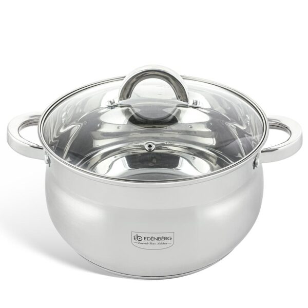 Edenberg Κατσαρόλα 24cm με γυάλινο καπάκι EB-3727