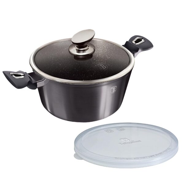 Berlinger Haus Κατσαρόλα 24cm με γυάλινο καπάκι Carbon Ediiton BH-6893